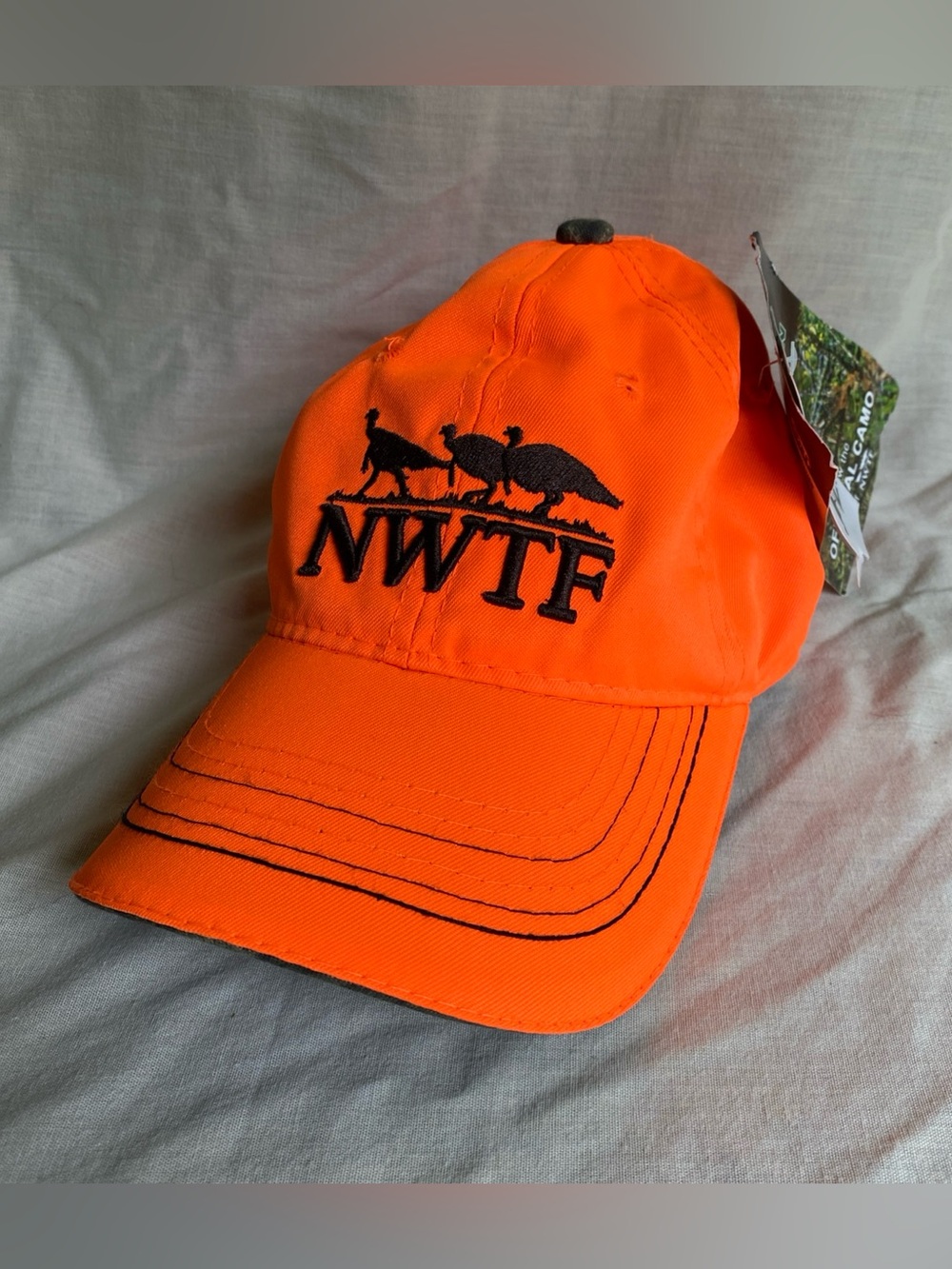 Mossy Oak -NWTF - Cap Hat - Blaze Orange Strap Back - New w/Tags